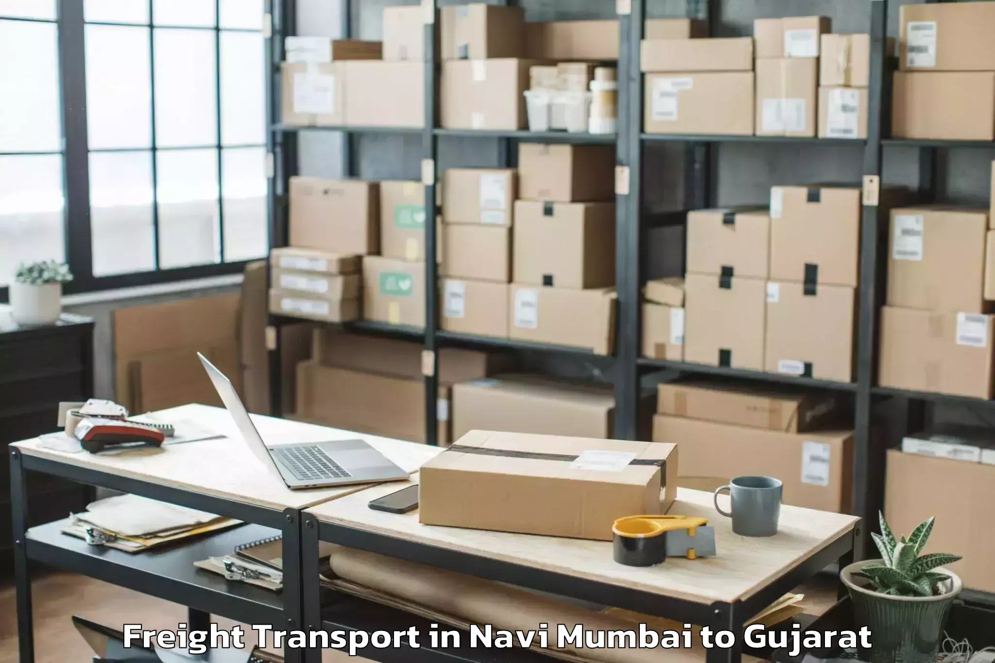 Affordable Navi Mumbai to Dohad Freight Transport